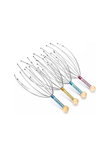 Bloomnest Kırmızı Ahtapot Kafa Baş Masajı, Stres Serbest Bırakma, Paslanmaz Çelik Akupunktur, Relax Masaj Pençe, Güzellik Sağlık, 4hhn3d Çok Renkli Çok Renkli