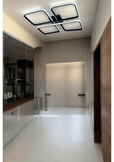 Specula Siyah Renk Beyaz Ledli - Mutfak - Salon Led Avize Siyah