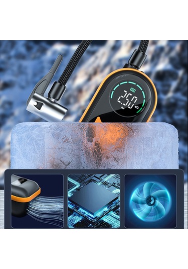 Yaozixa Kablosuz Akıllı Arabalar Lastik Hava Pompa, 4 Ön Ayar Modlu, Dijital Ekranlı, Otomatik Durdurma, 2000mah Li-po Pil, 150 Psı, Led Işık