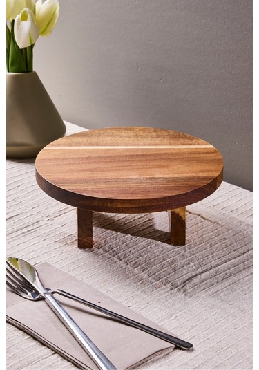 Morry Akasya Ayaklı Sunumluk 20 Cm Bambu Bambu