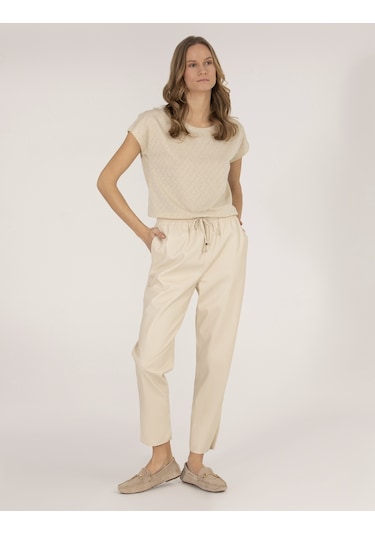 Pierre Cardin Kadın Krem Pantolon Kanvas-chino 50263163-vr071 Krem