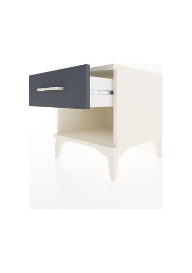 Hyperion Komodin Tek Çekmeceli 44x44x48 Aytaşı-antrasit Aytaşı