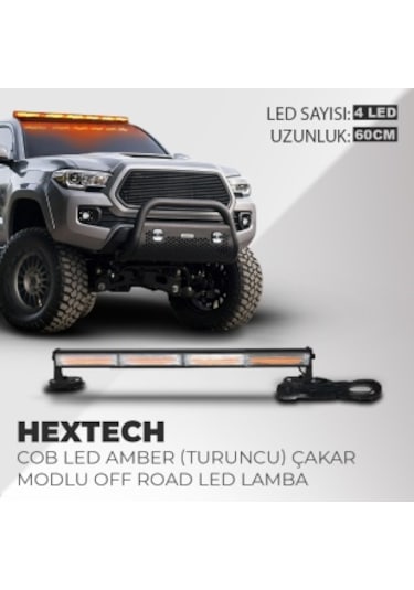 Hextech 40w Turuncu 60cm 17 Farklı Yanış Modlu 4 Cob Led Off Road