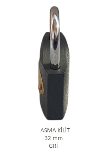 Adilon Asma Kilit, 32 Mm Gri