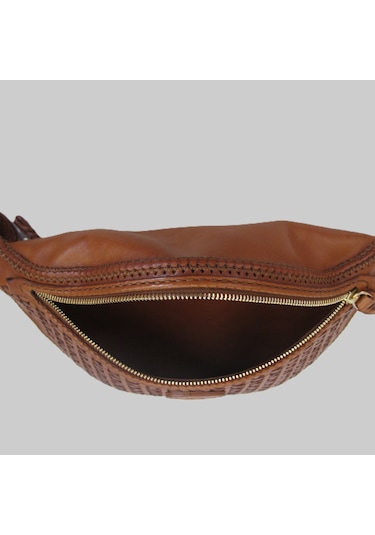Gön Handmade Deri Bel / Omuz Çantası Toga Taba