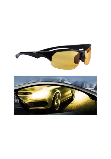 Sones Sarı Lensli Parlama Önleyici Gece Görüşlü Gözlük Erkek/kadın Sürücü Güvenlik Güneş Gözlüğü