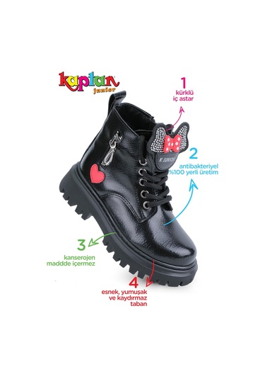 Kaptan Junior Kız Çocuk Botu Pvtk 550 Siyah
