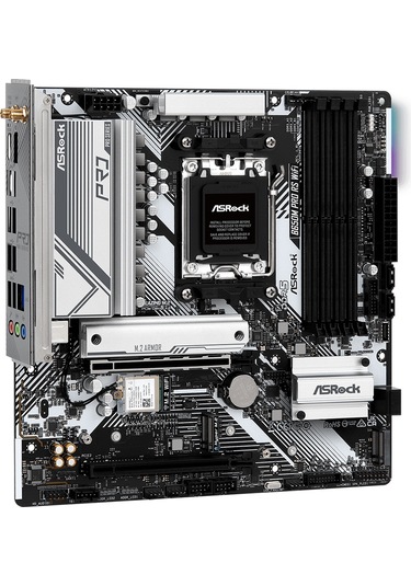 Asrock B650m Pro Rs Wıfı 7200mhz Ddr5 Soket Am5 M.2 Usb 3.2 Hdmı Matx Anakart