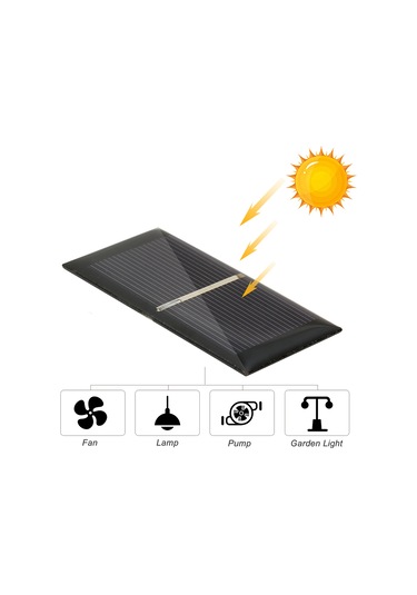 Aubyhe 0.3w 0.5v Çok Amaçlı Güneş Paneli, Polikristal Silisyum, 65x35mm, Led Lambalar Ve Elektronik Cihazlar İçin Şarj Edici 1 Adet