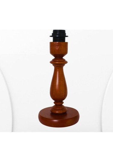 Meşe Renk Ahşap Abajur Ayak Klasik Model Ayk004580 Kahverengi