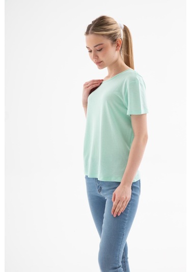 Çift Taraflı Dantelli Bluz Mint Mint