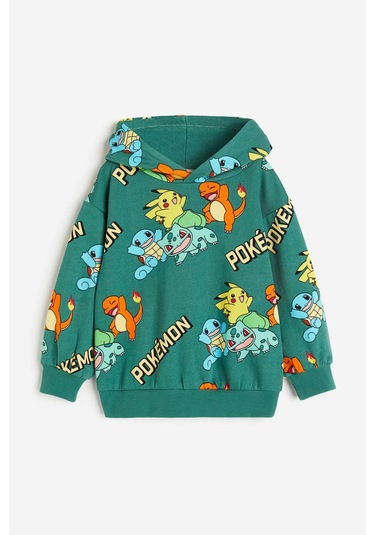 Pokemon Çocuk Sweatshirt Yeşil