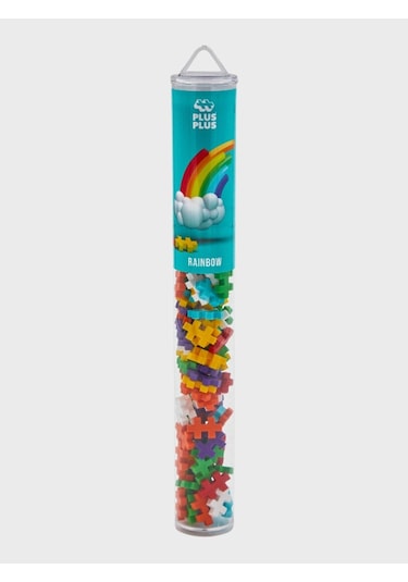 Plus - Plus Minecraft Temalı Silindir Kutuda Gökkuşağı Yapı Oyuncağı - Rainbow 100 Parça 4265