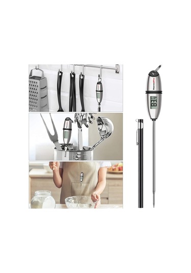ThermoPro TP02S Lcd Ekranlı Daldırma/Saplama Çelik Gövdeli Gıda Pişirme Termometresi