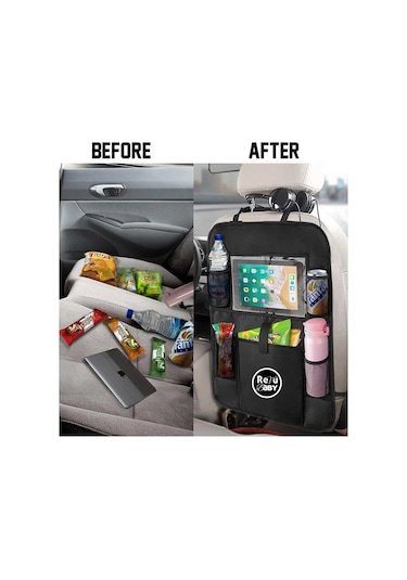 Araç Koltuk Arkası Organizer Tablet Telefon Tutucu