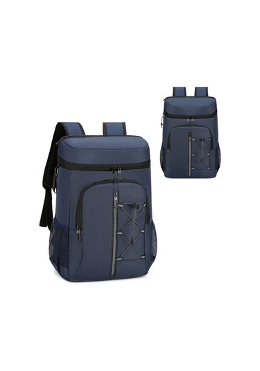 Yalıtımlı Soğutucu Sırt Çantası Rahat Yumuşak Soğutucu Y29144bl Mavi