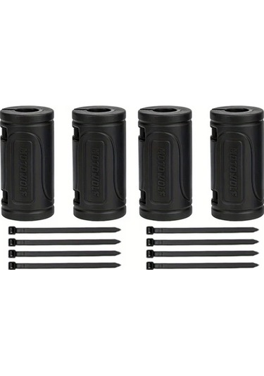 Xuweiwei Black-4pc 4 Parça Silikon Motor Koruyucu Universal Motosiklet Harley Yamaha