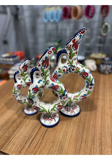 Üçlü Sümbül Vazo Takımı Kırmızı