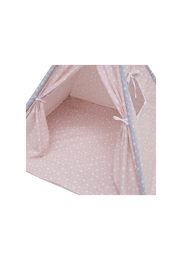 Exorbaby Ahşap Ve Pamuklu, Toplanmaz, Oyun Çadırı, Oyun Evi Pembe