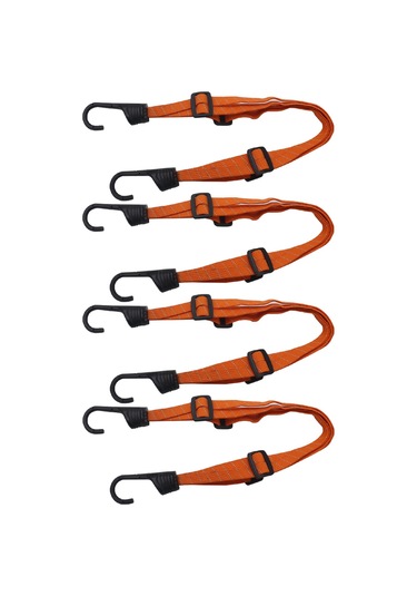 Ranyeek Motorsiklet Kaskı İçin Turuncu Esnek Yansıtan Bağlantı Kordonu, 60 Cm Uzunlukta, 1.5x Genişleme Kabiliyeti, Abs+lastik+nilon Malzeme, 4 Adet