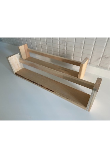 Ahşap 2'li Ters Düz Çalışma Odası-banyo-mutfak Rafı-duvar