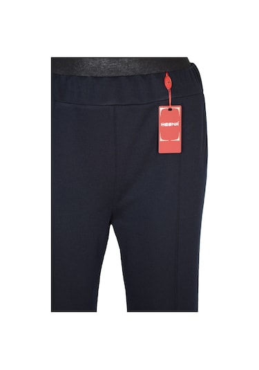 Hesna Kadın Nazlı Kışlık Büyük Beden Astarsız Lacivert Pantolon