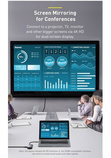 Baseus Metal Gleam 5in1 Multifonksiyonel Type-C Hub Dock Station