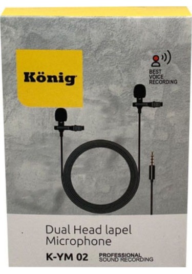 König K-Ym02 Youtuber Pc Telefon 2'li Yaka Mikrofonu