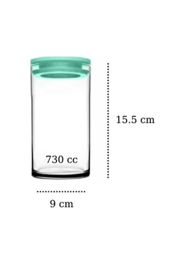 Paşabahçe  43736 Breakfast 12'li Turkuaz Kapaklı Vakumlu Kavanoz 730cc