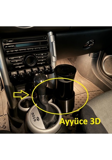 Ayyüce 3d, Mini Cooper 2003 Kasa Bardaklık Çoğaltıcı Aparat,siyah