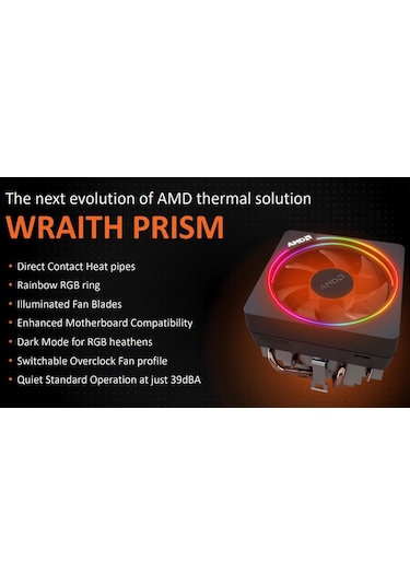 Amd Wraith Prism Rgb Ryzen Am4 İşlemci Soğutucu
