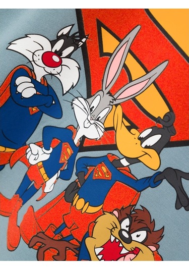 Name It Bisiklet Yaka Baskılı Duman Yeşili Erkek Çocuk Sweatshirt 13221181 001 Yeşil