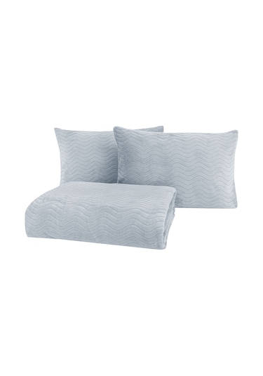 Yataş Dazel Çift Kişilik Battaniye Yatak Örtüsü Seti 240x225 CM - Gri