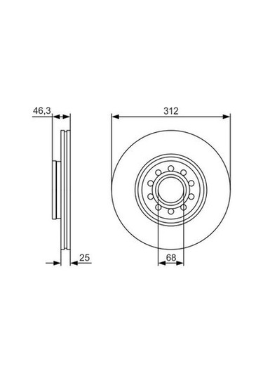 Audi A4 2.0tfsı 2004-2006 Bosch Ön Disk 312mm 2 Adet