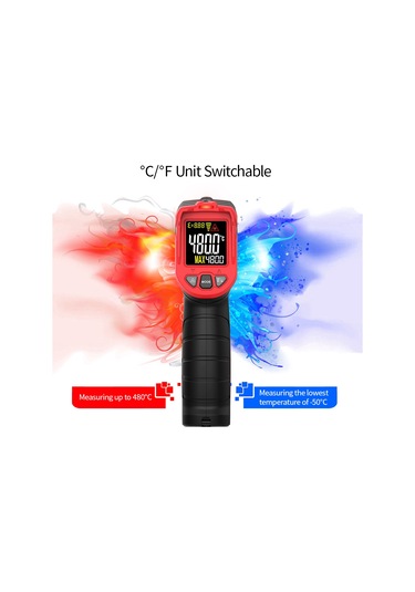 Geeroyoo Profesyonel Kızılötesi Termometre - Hızlı Ve Hassas Sıcaklık Ölçümü -50 C 480 C
