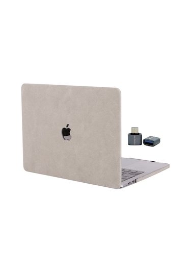 Apple Uyumlu MacBook Air 13 Süet Dokulu Soft-touch Sert Kılıf İnce Hafif Darbe Koruma Kapak A2337 A2179 A1932 Gri