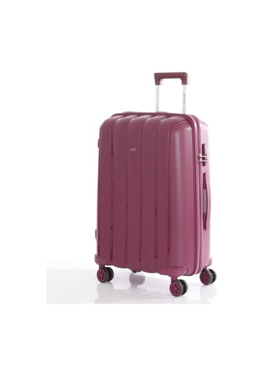 Mçs Üçlü Polipropilen Valiz Seti V305 - Mçs Kırılmaz Silikon Valiz Set Mürdüm