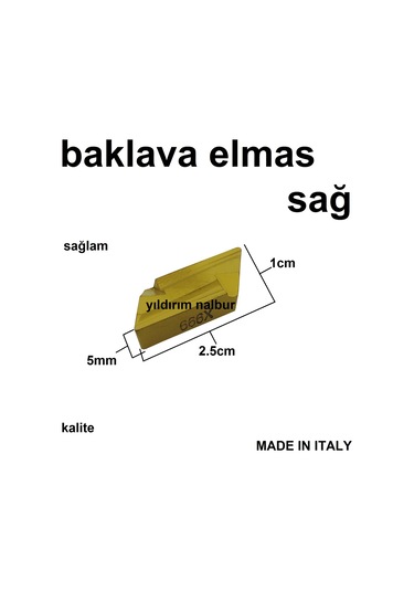 Tornacı Elması Baklava Sağ Kesme Kalıpçı Elmas