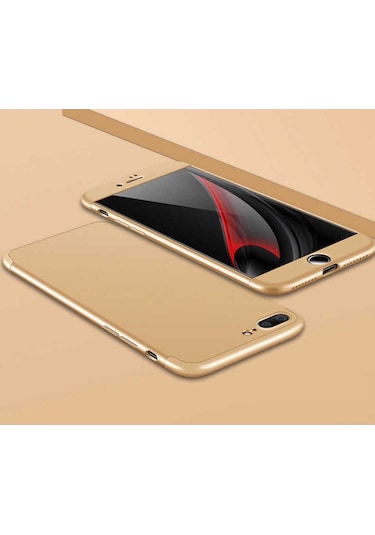 Apple Uyumlu iPhone 7 Plus Kılıf Zore Ays Kapak Gold