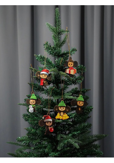 Mıland Ahşap Noel Ağacı Sarkıt Seti Yeni Yıl Cheburashka 277593332 Sevilen Kişi