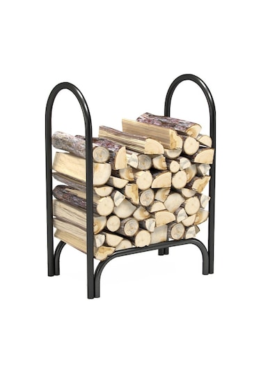 Soba Yanı Odunluk Bahçe Odunluğu Dekoratif Metal Odunluk