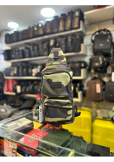Bagslab Kamuflaj Desen Erkek Çapraz Omuz Çantası-1056