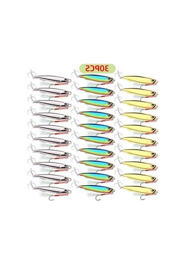 Tongxida 30/10 Adet Sıcak Metal Jigs Seti - 7g-60g Balıkçırk Cazibesi - 30 Renkli Ağır Yem Balıkçılık Kiti