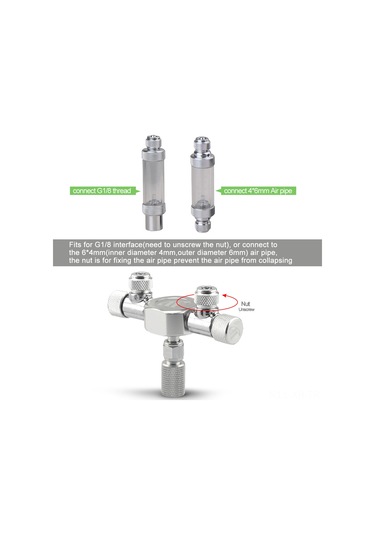 Xiyyadms Çoklu Akvaryumlar İçin Hassas Co2 Ayarlı Mikro Valf W02-02 - İki Yollu Co2 Dağıtıcı