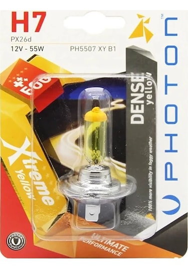 Photon H7 12v 55w Xtreme Yellow Tekli Blister Ampul