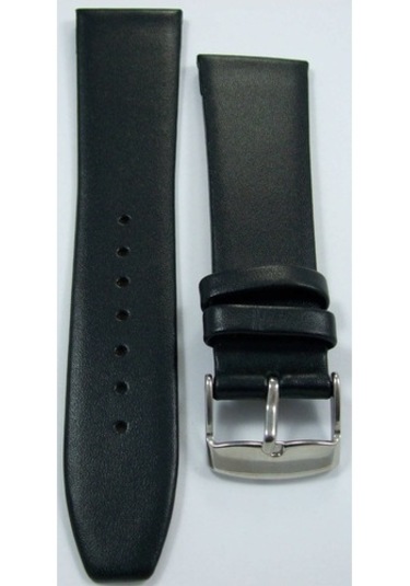 Bizon 22Mm Siyah Deri Saat Kayışı Dikişsiz Klasik Saat Kordonu Kü (325656177)