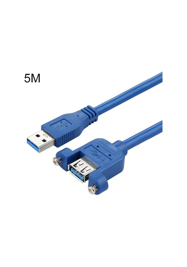 Sones Vidalı Somunlu Usb 3.0 Erkek - Dişi Uzatma Kablosu, Kablo Uzunluğu: 5m