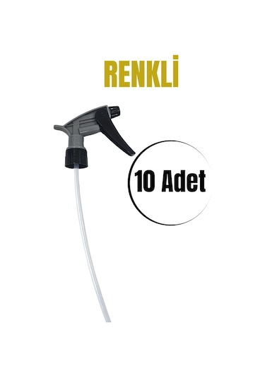 Fısfıs Sprey Başlığı - Renkli Kimyasala Dayanıklı Fısfıs 10 Adet