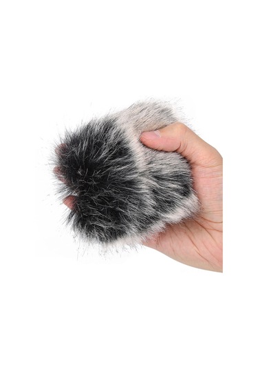 Moveevo Sg 108 Mikrofon İçin Orta Boy Yapay Kürk Rüzgar Engeli - Dışarıdaki Gürültüyü Azaltır, Net Kayıt Sağlar