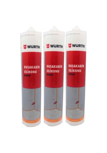 Duşakabin Silikonu Şeffaf 3'lü Set